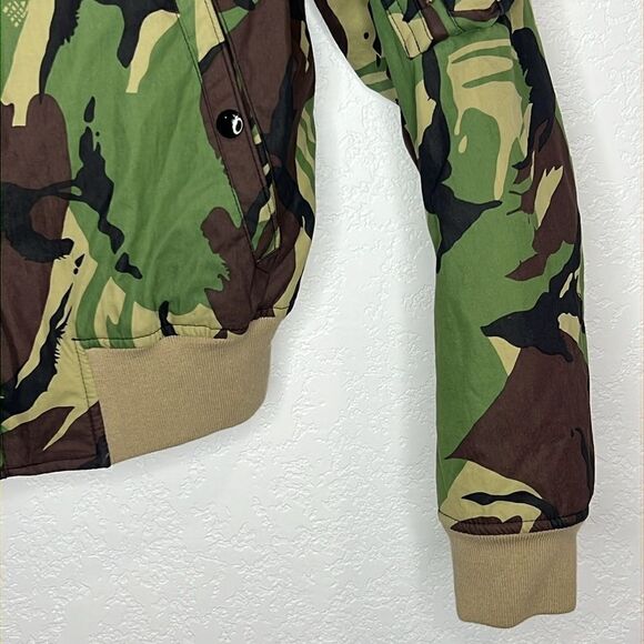 New Rag & Bone Camo Flight Jacket Bomber Shearling Collar Removable Size Small - Picture 5 of 16